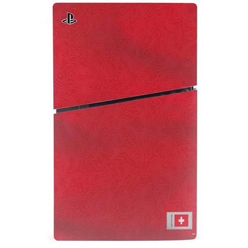 Switzerland Soccer Flag PS5 Slim Disk Console Skin